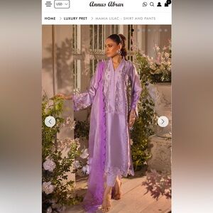 Annus Abrar suit with dupatta size M+ (worn once)